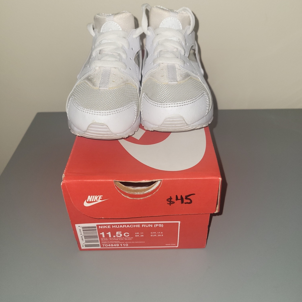 Nike Kids White Huarache Run Shoes